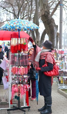 Varna, Bulgaristan, 29.02.2016: Varna Bulgaristan baharın gelişini sembolü