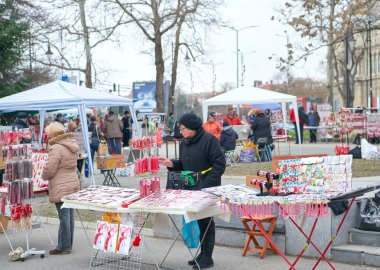 Varna, Bulgaristan, 29.02.2016: Varna Bulgaristan baharın gelişini sembolü