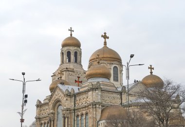 Varna, Bulgaristan, 29.02.2016: The Cathedral Virgin - müteşekkil varsayım