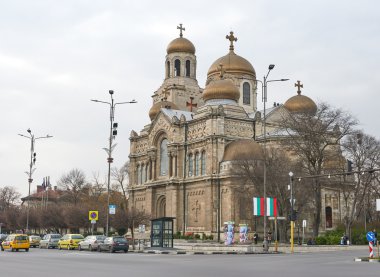 Varna, Bulgaristan, 29.02.2016: The Cathedral Virgin - müteşekkil varsayım