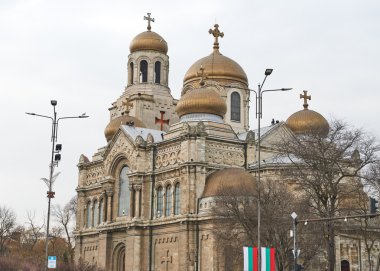 Varna, Bulgaristan, 29.02.2016: The Cathedral Virgin - müteşekkil varsayım