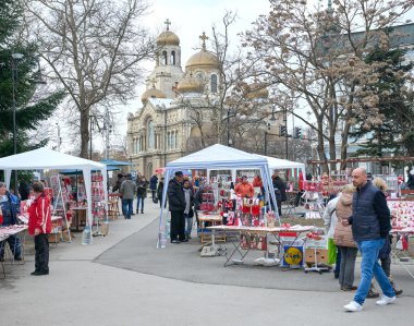 Varna, Bulgaristan, 29.02.2016: Varna Bulgaristan baharın gelişini sembolü