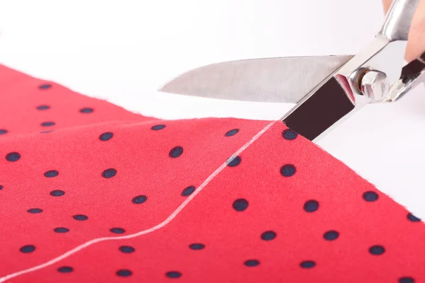Ножиці, вирізати тканина — стокове фото