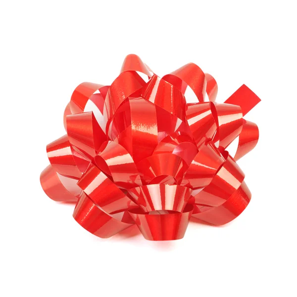 Red bow isolated on white. — Stock Photo, Image