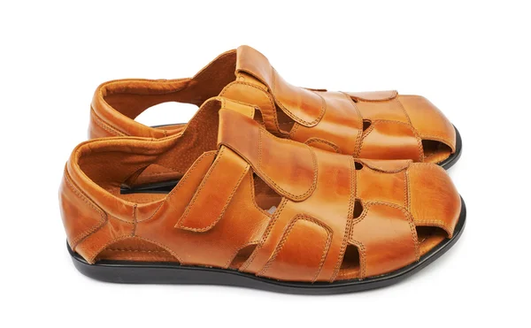 Men's leather sandals — Stock Photo, Image