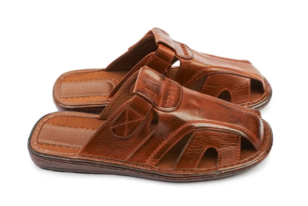 Men's leather sandals — Stock Photo, Image
