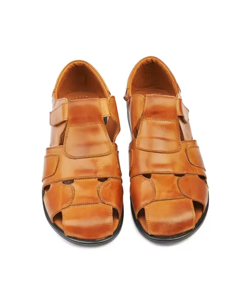 Men's leather sandals — Stock Photo, Image