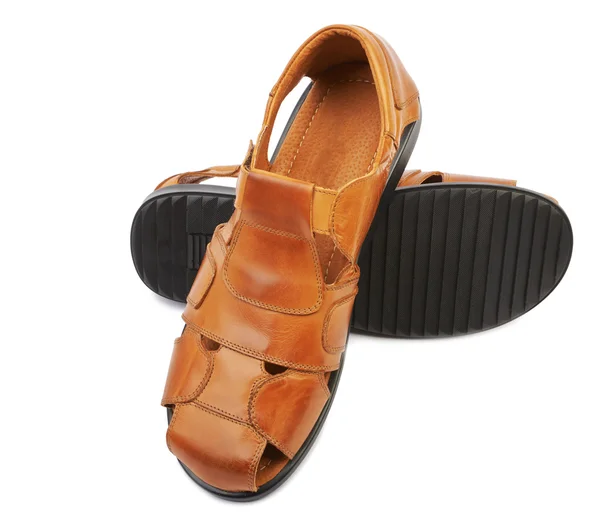 Men's leather sandals — Stock Photo, Image