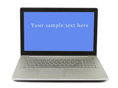 İzole üzerinde beyaz arka plan açık laptop