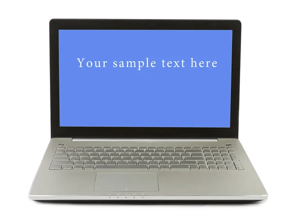 Laptop offen isoliert auf weißem Hintergrund — Stockfoto