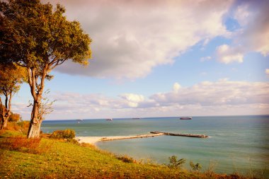 Deniz kıyısında Şehir Varna Bulgaristan