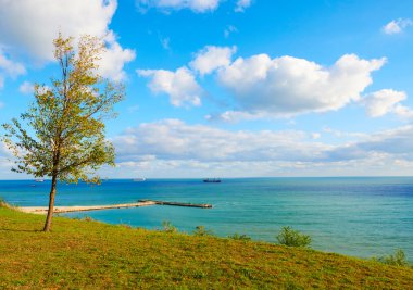 Deniz kıyısında Şehir Varna Bulgaristan