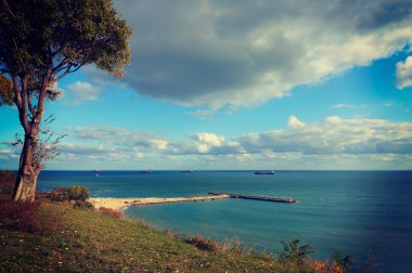 Deniz kıyısında Şehir Varna Bulgaristan