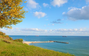 Sonbahar sahil şehir Varna Bulgaristan