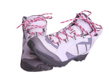 Spor Kış Ayakkabı üzerinde beyaz izole