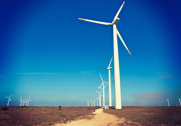 Group of windmills for renewable electric energy