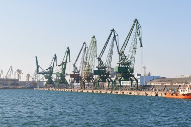 Varna, Bulgaristan - 07 Şubat 2016: Port şehir