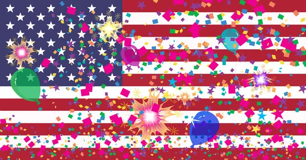 Plakat zum amerikanischen Unabhängigkeitstag — Stockvektor