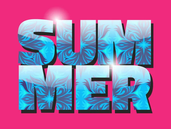 Summer Poster Vector Illustration — Stock Vector