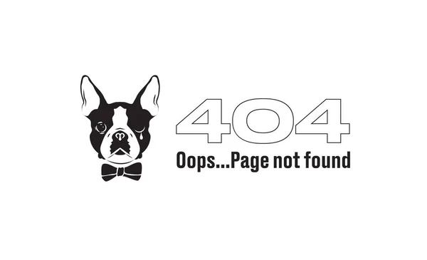 404 Page Found Use Print Web Banner Design — Stock Vector