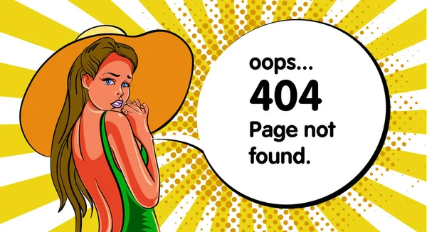 404 Página Não Encontrada Use Para Impressão Design Banner Web —  Vetores de Stock