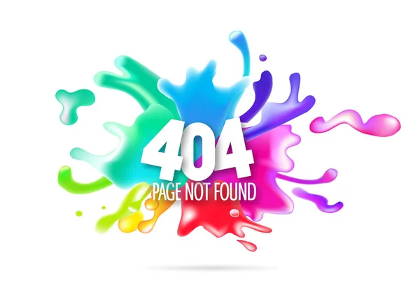 404 Stránka Nenalezena Použít Pro Tisk Nebo Web Banner Design — Stockový vektor