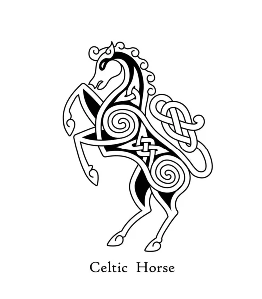 Modèle Tribal Style Celtique Sur Couleur Noire Blanche Utilisez Pour — Image vectorielle
