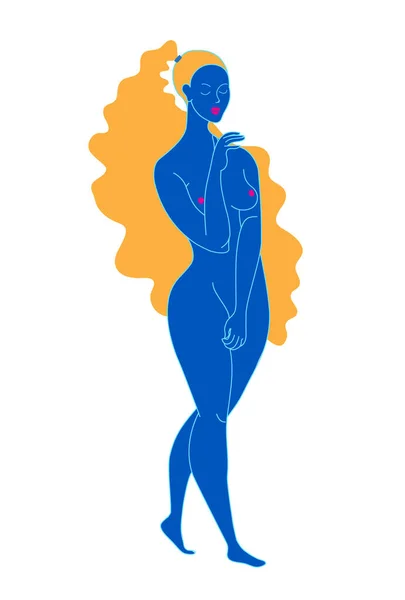 Φεμινιστικά Και Σωματικά Θετικά Διανυσματικά Αυτοκόλλητα Γυναικεία Σήματα Κινουμένων Σχεδίων — Διανυσματικό Αρχείο
