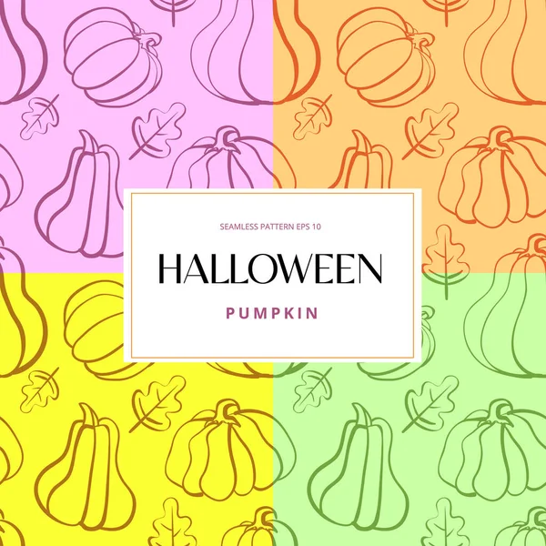 Halloween Wakacje Bezproblemowy Wzór Projektowania Ilustracja Wektora — Wektor stockowy