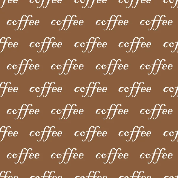 Café Design Motif Sans Couture Décorer Texte Couleurs Marron — Image vectorielle