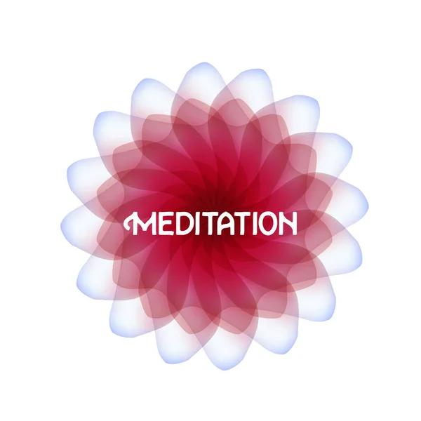 Meditační Náboženský Plakát — Stockový vektor
