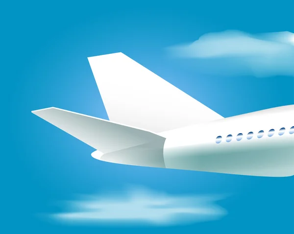Cartel al día de la aviación civil mundial con cola de avión blanco i — Vector de stock