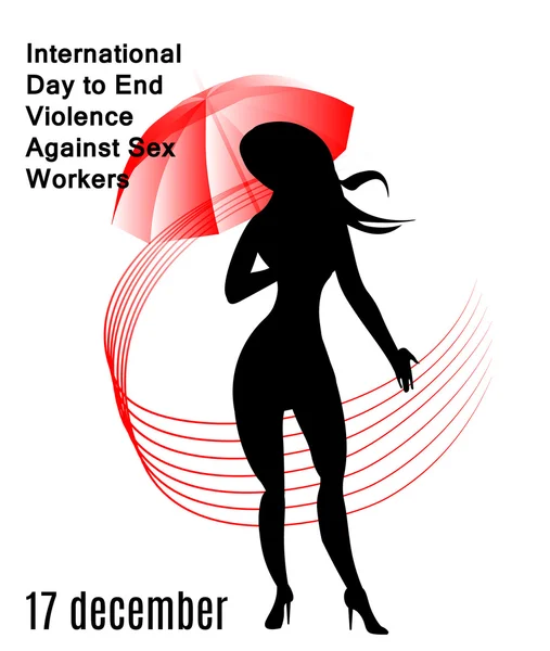 Poster to international day to end violence against sex workers — ストックベクタ