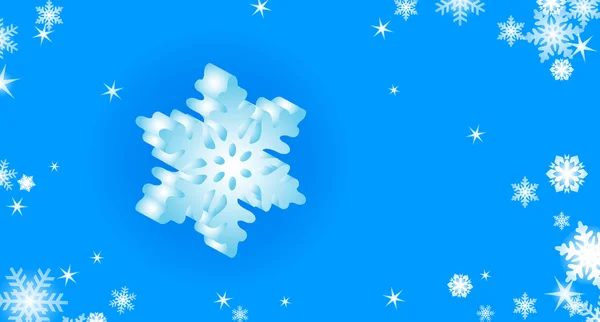 Bandiera astratta fiocco di neve — Vettoriale Stock