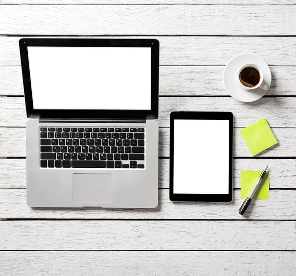 Tablet pc, dizüstü bilgisayar ve yapışkan notlar