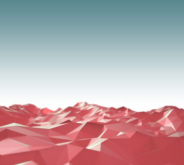 Düşük Poli kristal alan