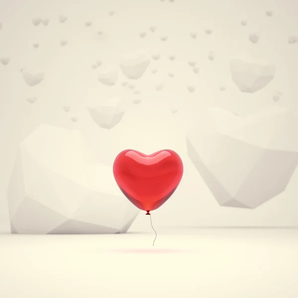 Heart shaped balloon — Stock Photo, Image