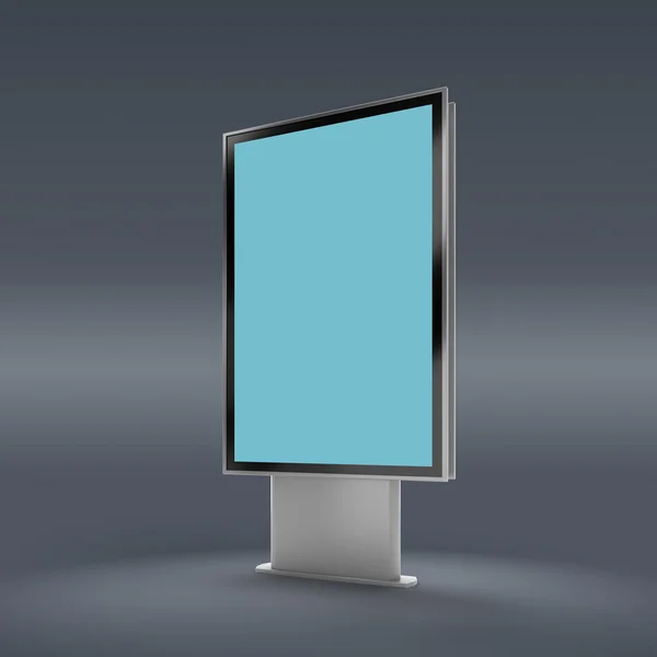 Black vertical turned monitor mockup grey background. — Stock Photo, Image