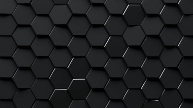 Soyut siyah altıgen arkaplanı.