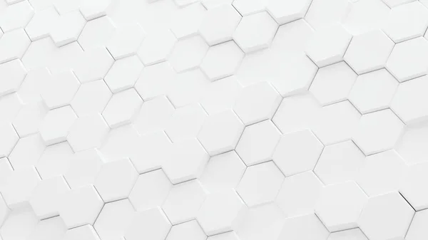 Abstract white hexagons background.