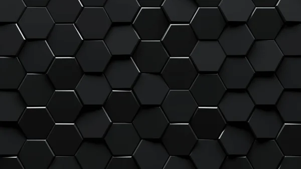 Soyut siyah altıgen arkaplanı.