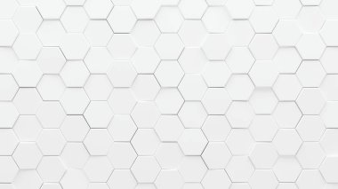 Abstract white hexagons background. clipart