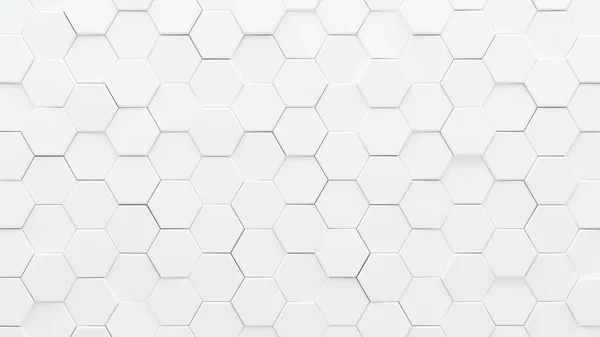 Abstraktní bílé šestiúhelníky pozadí. — Stock fotografie