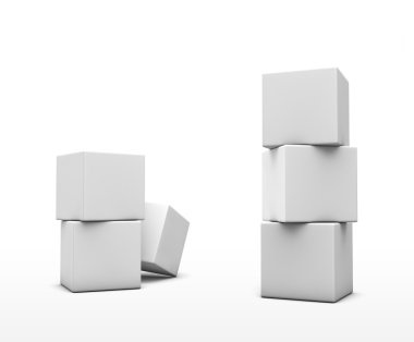 Beyaz küpleri yığını