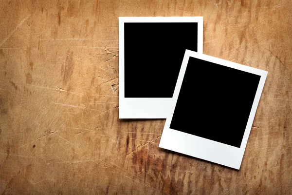 Two blank instant photo frames — Stock Photo, Image