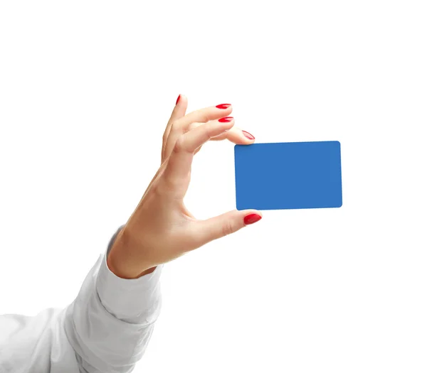 Woman hand with a credit card — Stock Photo, Image