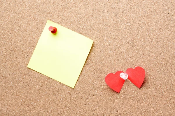 Paper hearts and note paper — Stock Photo, Image