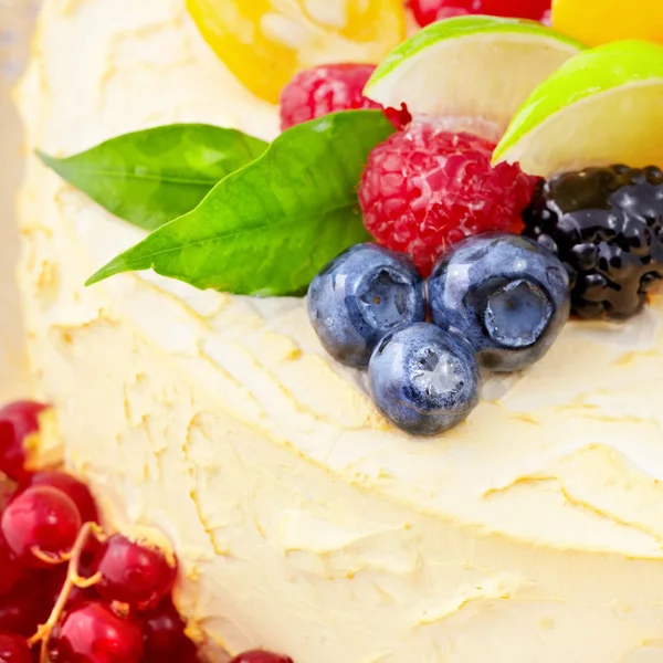 Fruit dessert cake — Stock Photo, Image