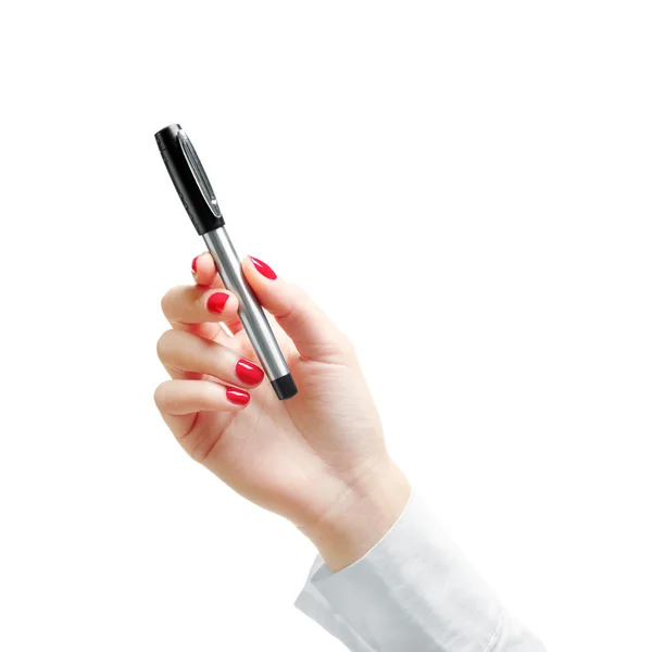 Woman hand with fountain pen — Stock Photo, Image