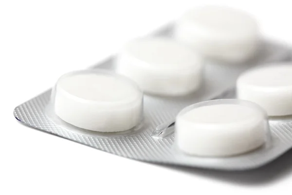 Pack of white pills — Stock Photo, Image